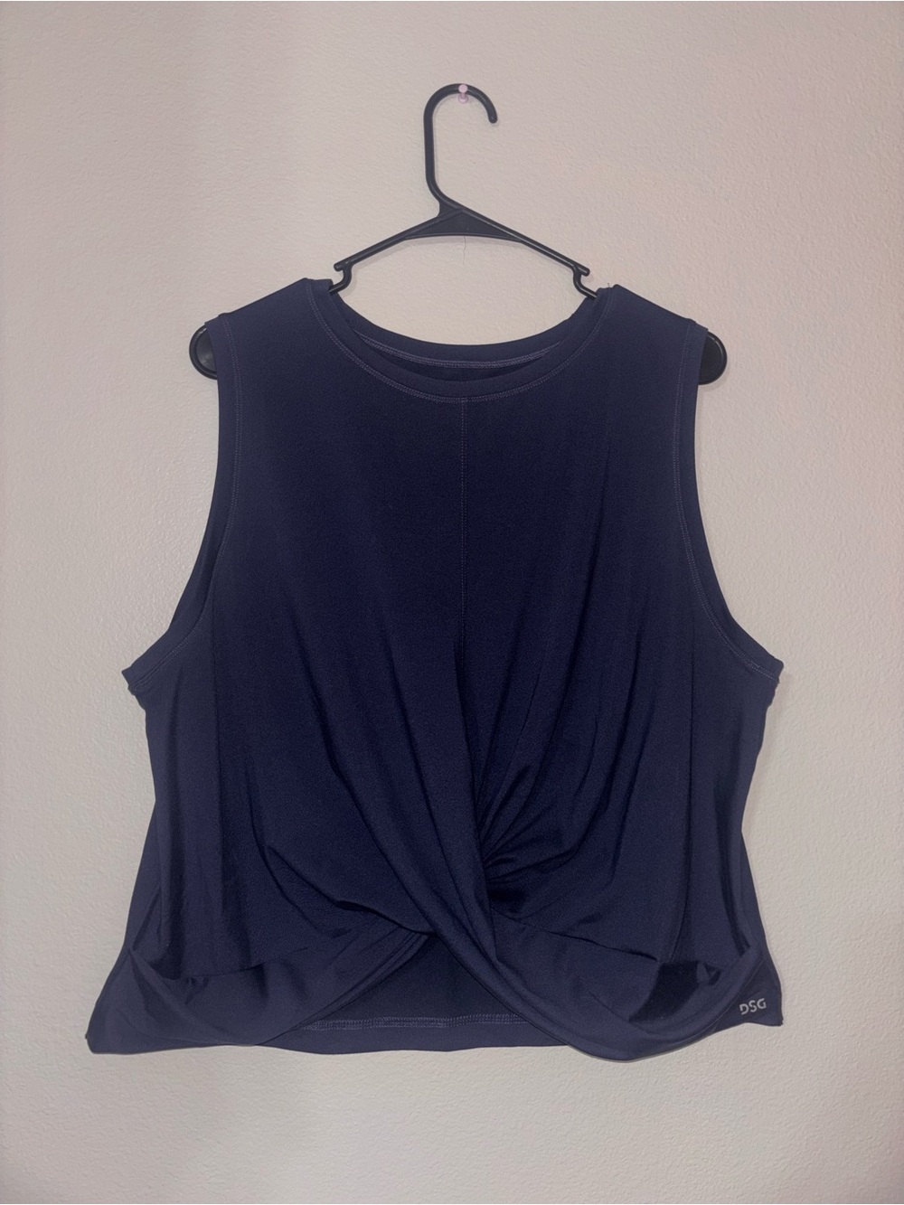 DSG Navy Twist-Front Muscle Tee